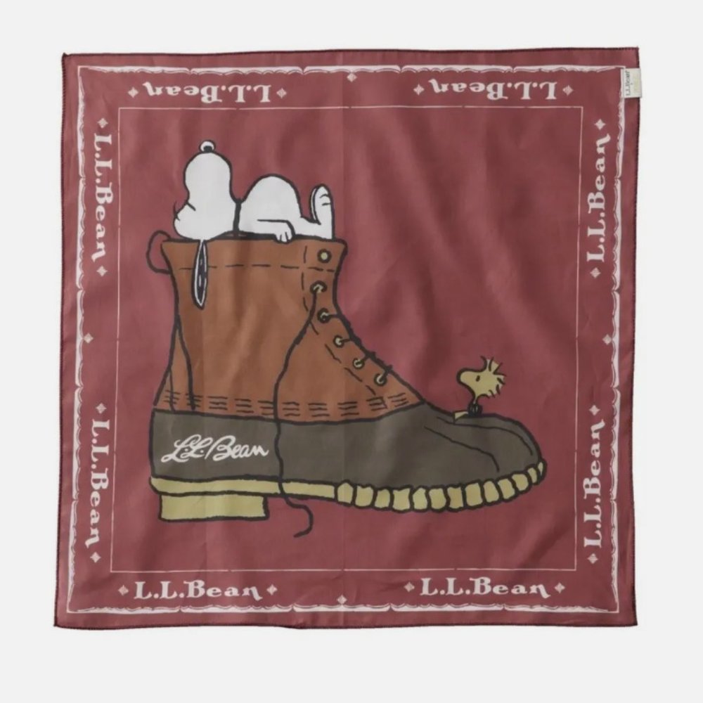 LL BEAN x PEANUTS Snoopy Charlie Brown Collab Bandana